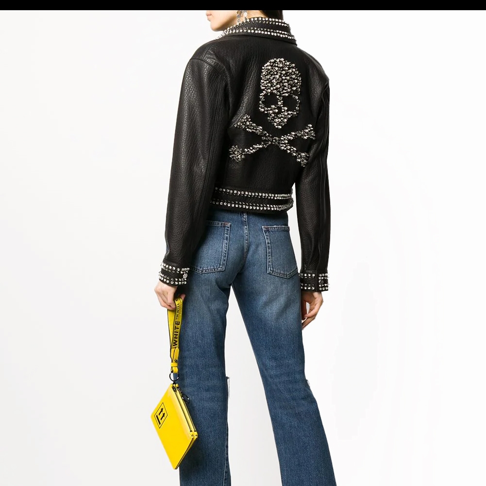  Women Biker Jacket Back