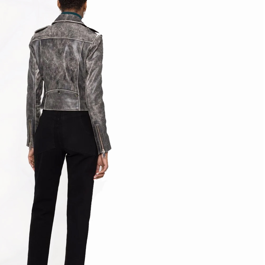 Women Biker Jacket  Back