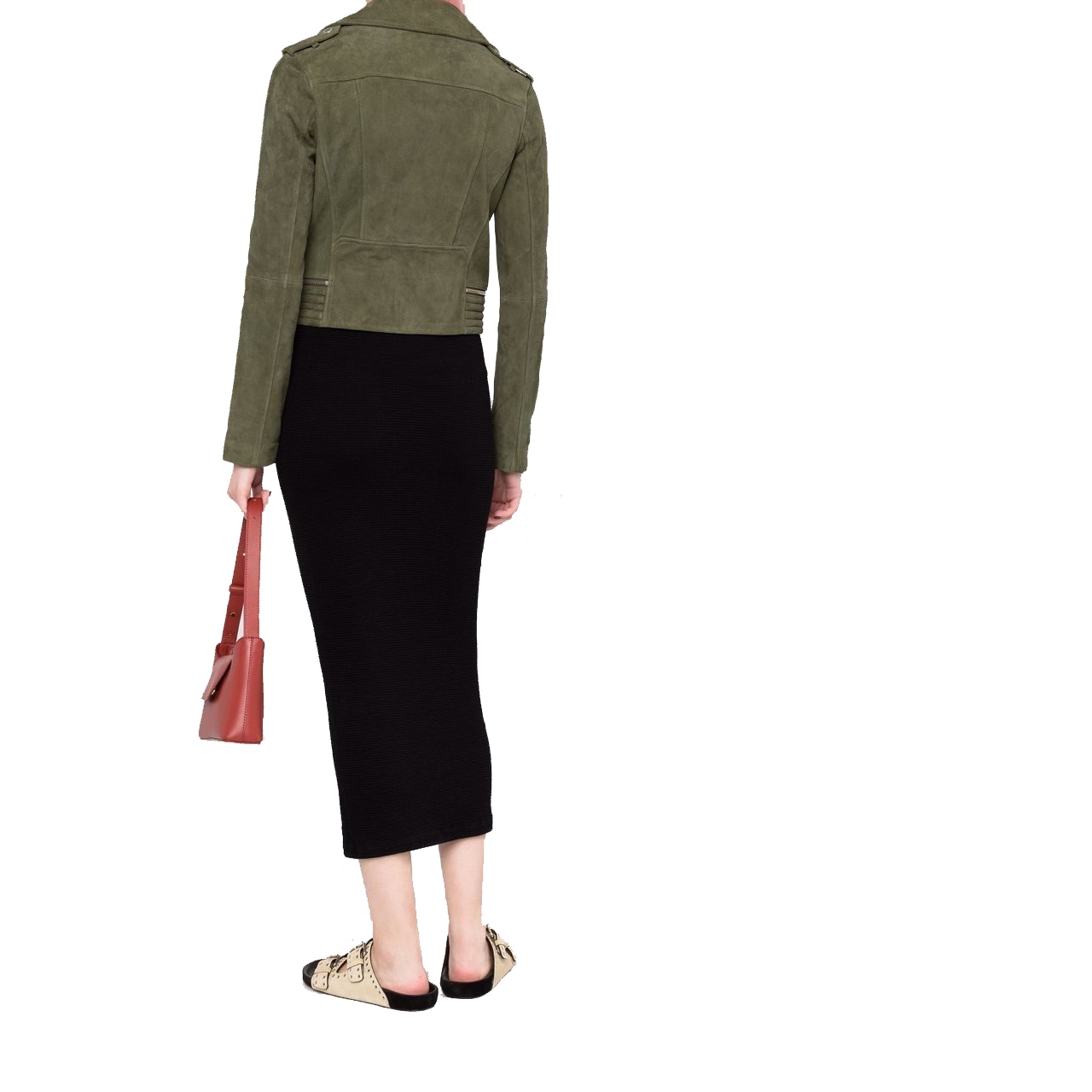 Women Leather Jacket Back